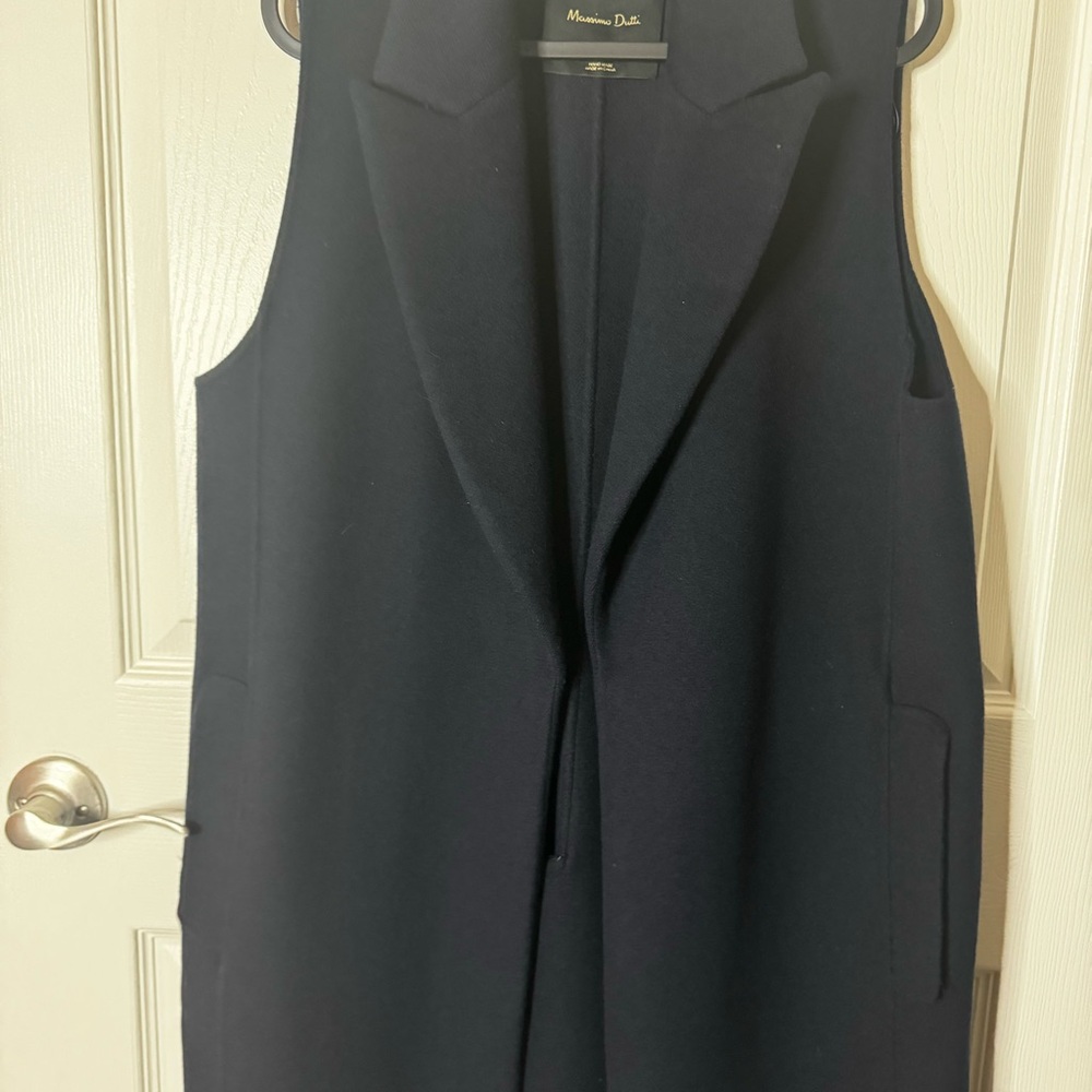 Massimo Dutti Women’s Navy Wool Vest size M